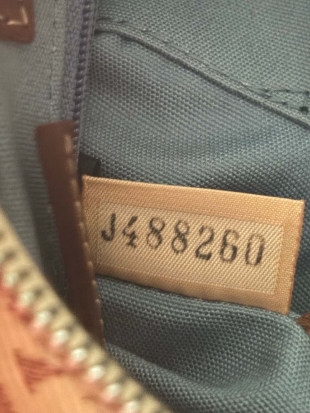 Dooney & Bourke Beige Signature Logo Mini Hobo Bag Brown Leather Trim • Like New - Picture 10 of 13